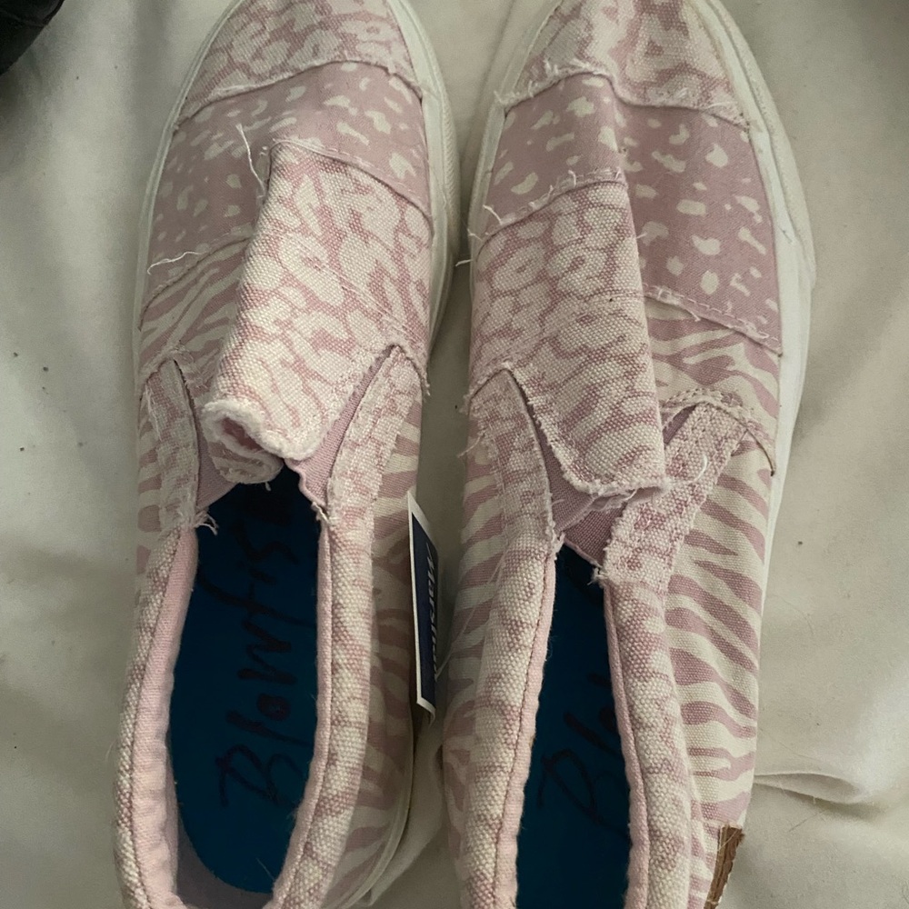 Blowfish Pink Zebra Slip-On Shoes